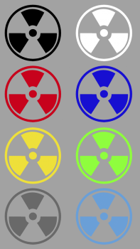 Aufkleber Radioaktiv